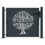 Garden Gate Anthracite 105X105 Cm Steel Tree Design Optopp Carousel 2