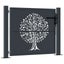 Garden Gate Anthracite 105X105 Cm Steel Tree Design Optopp Carousel 9