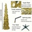 150cm Pop Up Christmas Tree Collapsible Christmas Tinsel Tree Artificial Tree Carousel 4