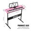 61 Key Electronic Keyboard Piano with Microphone Adjustable Stand Carousel 12