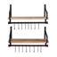 Floating Shelf Brackets Wall Shelves Mount Display Rack Storage Hook 2pcs Carousel 2