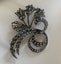 Antique German Sterling 935 Marcasite Tulip Brooch Carousel 1