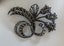 Antique German Sterling 935 Marcasite Tulip Brooch Carousel 3