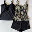 Size 16 H & H Swim Sets - Black Tankini and Boy Leg Pants and Floral Tankini Carousel 1