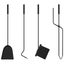 5 Piece Fireplace Tool Set 18X66 Cm Steel Opltil Carousel 9