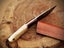 Amazing Hand Made Damascus Steel Bone & Wood Handle Skinner Knife RRP 300$ Carousel 4