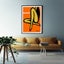 Wall Art 40Cmx60Cm Orange Legs Black Frame Canvas Carousel 4