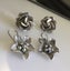 Two Pairs Of Vintage Sterling Silver Flower Earrings (11.3 Grams) Carousel 3