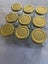 Small glass jars with gold lids Carousel 3