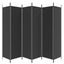Vida Xl Vidaxl 6 Panel Room Divider Black 300X200 Cm Fabric Carousel 4