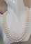 7.5- 8.2mm White Oval Round Pearl 19" Double Strand Necklace Carousel 1
