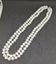 7.5- 8.2mm White Oval Round Pearl 19" Double Strand Necklace Carousel 4
