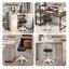 Levede 2xBar Stools Rolling Salon Chairs Swivel Stool Adjustable Height Work SPA Carousel 7