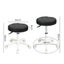 Levede 2xBar Stools Rolling Salon Chairs Swivel Stool Adjustable Height Work SPA Carousel 8