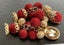 Victorian revival velvet balls + gold filigree clip earrings Carousel 2
