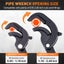 2-Pieces Adjustable Wrench Quick Multi-Function Spanner Power Grip Pipe Wrench Carousel 8