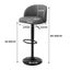 Levede 4x Bar Stools Gas Lift PU Leather Footrest Swivel Adjustable Kitchen Carousel 9