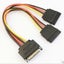 15 Pin Sata Male Plug To 2 Female Power Hdd Splitter Connector Cable Carousel 4