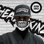 Headskinz Bigheadz XL Neck Gaiter - Classic Biker Skull Carousel 1