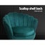 Artiss Armchair Lounge Chair Accent Armchairs Retro Single Sofa Velvet Shell Bac Carousel 5