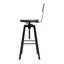 Artiss Set Of 2 Rustic Style Metal Bar Stool - Black And Wood Carousel 4