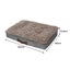 Pawz Dog Calming Bed Warm Soft Plush Comfy Sleeping Memory Foam Mattress Khaki S Carousel 2