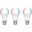 AM NewTechnologies WiFi LED RGB+CCT B22, 9W, Dimmable, Smart Light Bulb (3 Pack) Carousel 1