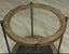 Industrial Side Table with Wheels - Reclaimed Elm Carousel 4