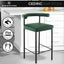 Sarantino Cedric Bar Stool W/ High Density Foam Upholstered In Pu Leather Sturdy Carousel 3