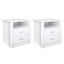 Artiss 2 X Bedside Table Drawers With Shelf Tara White Carousel 1