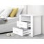Artiss 2 X Bedside Table Drawers With Shelf Tara White Carousel 3