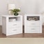 Artiss 2 X Bedside Table Drawers With Shelf Tara White Carousel 7