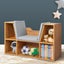 Levede Kids Bookcase Toys Box Shelf Brown Carousel 6