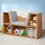 Levede Kids Bookcase Toys Box Shelf Brown Carousel 7