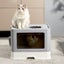 Randy & Travis Machinery Jumbo Hooded Cat Litter Box Tray Pet Kitty Toilet For L Carousel 5