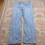 Y2k White Star Straight Baggy Denim Jeans Light Wash Blue Size 36 Pants Trousers Carousel 8