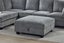 LIBERTY Premium Sectional Sofa (Grey) - Chaise Facing Left with Storage Ottoman Carousel 6