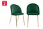 Set of 2 Shangri-La Subiaco Velvet Dining Chairs (Emerald) Carousel 1