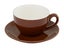 200ml Cappuccino Cup & 14cm Saucer - Brown, Glazed Porcelain Carousel 1