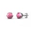 18K White Gold Crystal Stud Earrings "Alexandra" (Pink) Carousel 4
