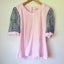 Ketz-ke Pink Tee with Sheer Printed Contrast Sleeves (Size 10) Carousel 1