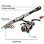 1.8M Fishing Carbon Lure Rod Wheel Set Sea Fishing Rod Telescopic Fishing Rod Carousel 5