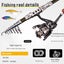 1.8M Fishing Carbon Lure Rod Wheel Set Sea Fishing Rod Telescopic Fishing Rod Carousel 6