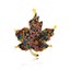 Colorful Rhinestone Leaf Brooch – Sparkling Multicolor Maple Leaf Carousel 6