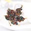 Colorful Rhinestone Leaf Brooch – Sparkling Multicolor Maple Leaf Carousel 7