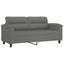 2-seater Sofa Dark Grey 140 Cm Microfibre Fabric Tpkplt Carousel 8