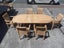 OUT DOOR FURNITURE-TEAK TABLE AND 6 CHAIRS. Carousel 1