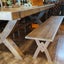 Urbano Interiors -Antique Oak Chateau Dining Table 210cm + 5 Chairs+Bench Set Carousel 10