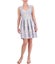 Vince Camuto Womens Floral-Jacquard Pleated Cocktail Dress Carousel 1