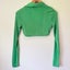 Glassons Size M Green Long-Sleeve Collared Crop Cardi Carousel 4
